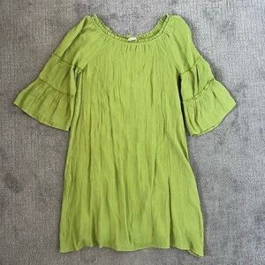 Naïf Green Peasant Mini Dress